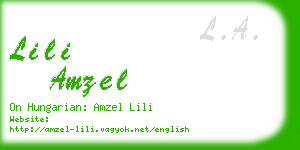 lili amzel business card